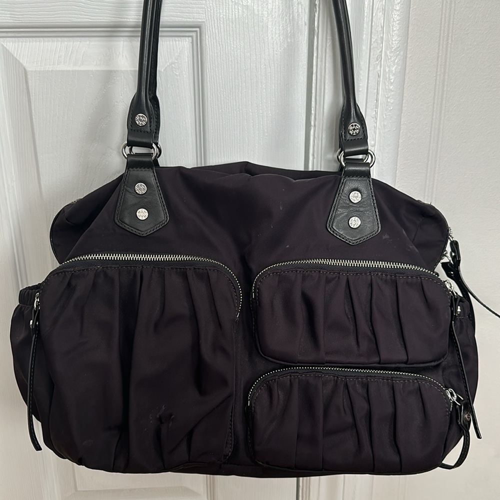 MZ Wallace Large Kate Bedford Dawn Nylon Leather Diaper Handbag